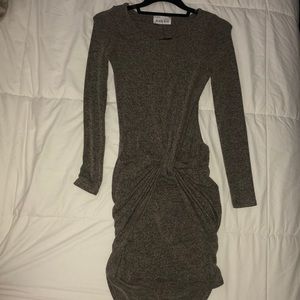 Dark gray long sleeved dress